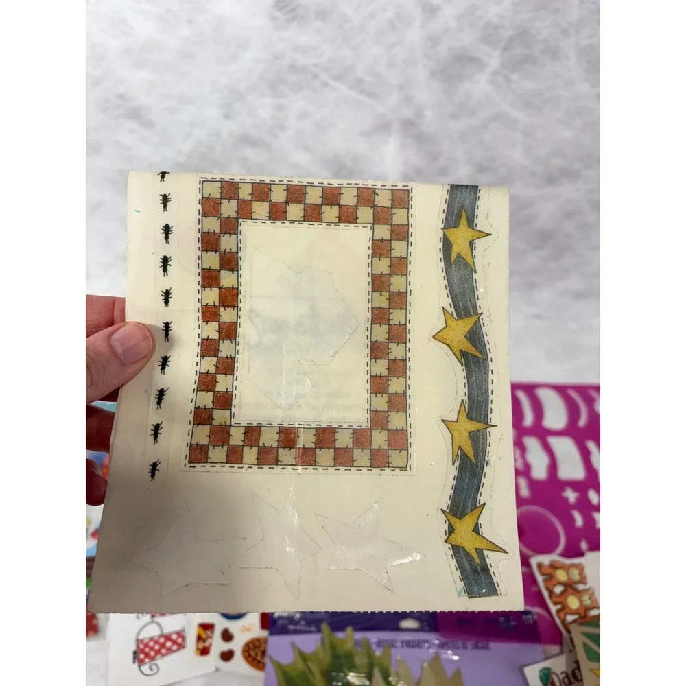 Vintage Scrapbook Sticker Lot Jolees Boutique Creative Imaginations Stencils